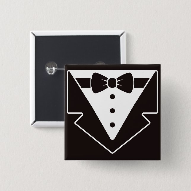 Mini Tuxedo Fun Button (Front & Back)