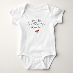 Mini Version Of You Two, Funny Unisex Baby Bodysuit