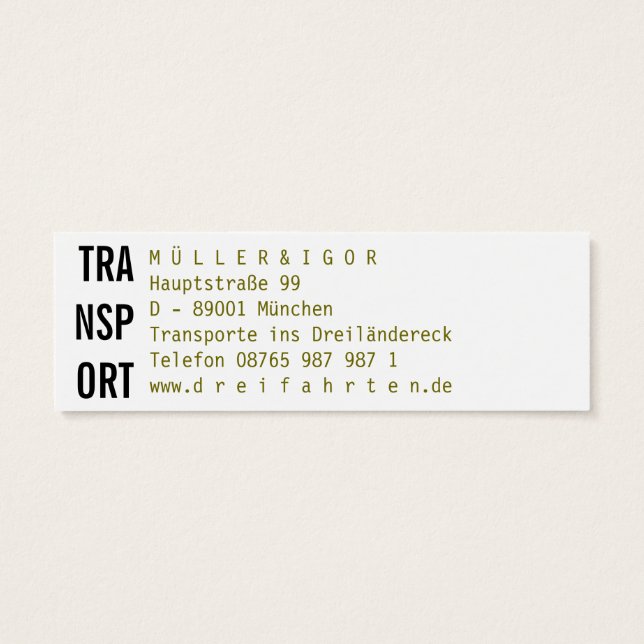 Mini Visitenkarten (Back)