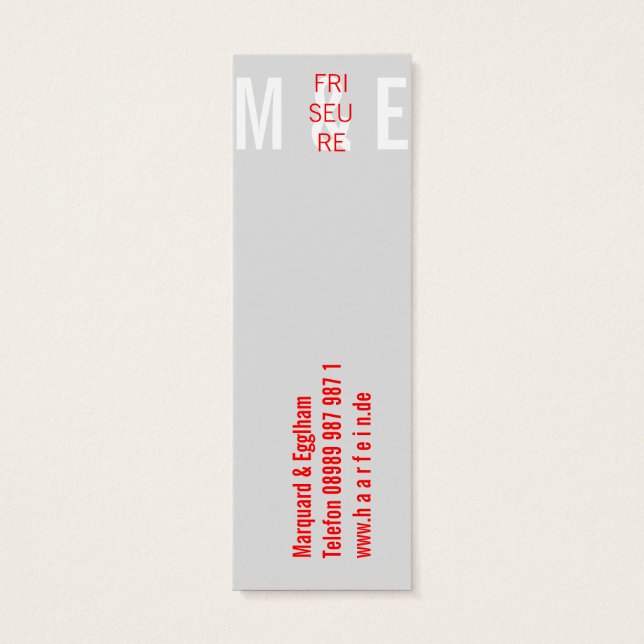 Mini Visitenkarten Friseur (Back)