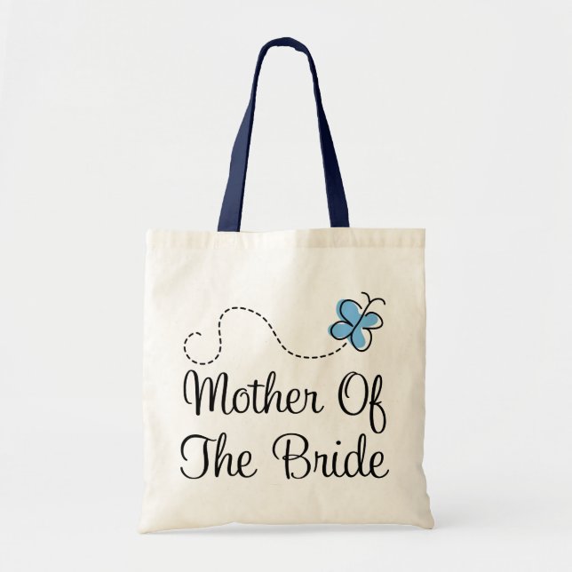 Mini Wedding Day Mother of the Bride Blue Tote Bag (Front)
