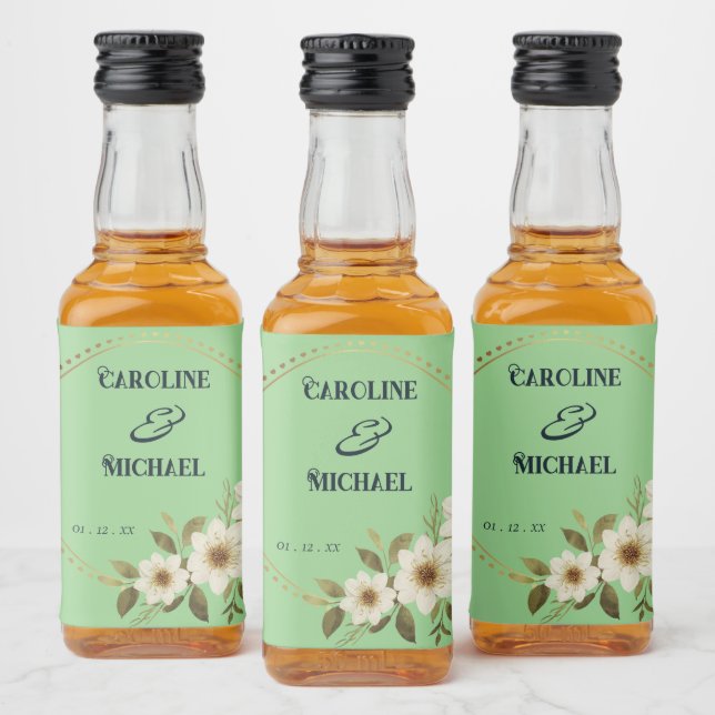 Mini Wedding Party  Liquor Bottle Label (Bottles)