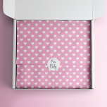 Mini White Hearts on Pink Pattern Tissue Paper<br><div class="desc">This delightful tissue paper features a delicate repeat pattern of white mini hearts,  on a pretty pink background,  creating a touch of sweetness for any gift. Perfect for a baby shower,  birthday,  or anniversary.</div>