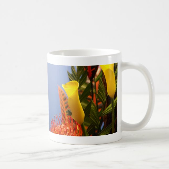 mini yellow calla lilies coffee mug (Right)