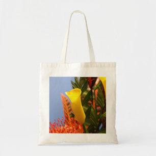 mini yellow calla lilies tote bag
