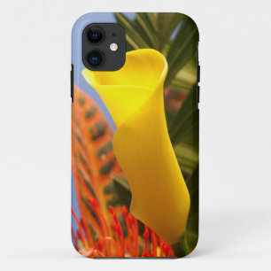 mini yellow calla lily iPhone 11 case
