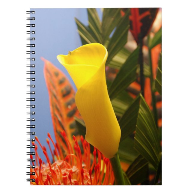 mini yellow calla lily notebook (Front)