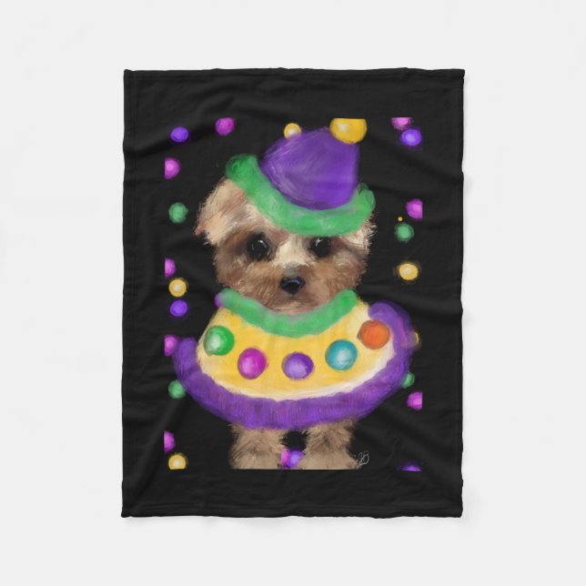 MINI YORKIE POO      FLEECE BLANKET (Front)