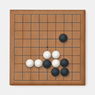 Miniature 9x9 Gob Board with Stones Magnet