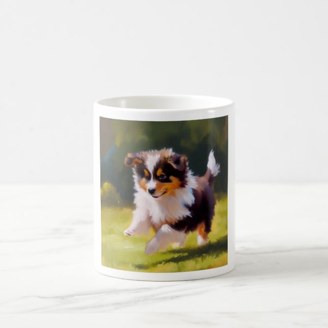 Miniature American Shepherd Dog Coffee Mug (Center)