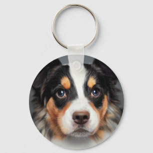 Miniature American Shepherd Keychain