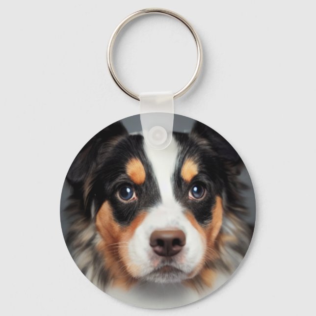 Miniature American Shepherd Keychain (Front)