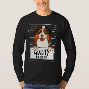 Miniature American Shepherd Mugshot Guilty Dog T-Shirt