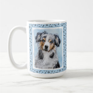 Miniature American Shepherd Painting - Dog Art Coffee Mug