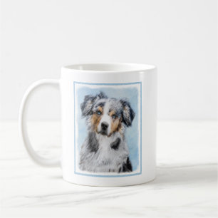 Miniature American Shepherd Painting - Dog Art Coffee Mug