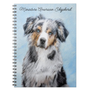 Miniature American Shepherd Painting - Dog Art Notebook