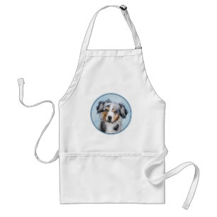 Miniature American Shepherd Painting - Dog Art Standard Apron