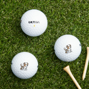 Miniature American Shepherd Red Merle w Tail Golf Balls