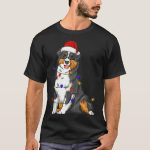 Miniature Australian Shepherd Dog Wearing Christma T-Shirt