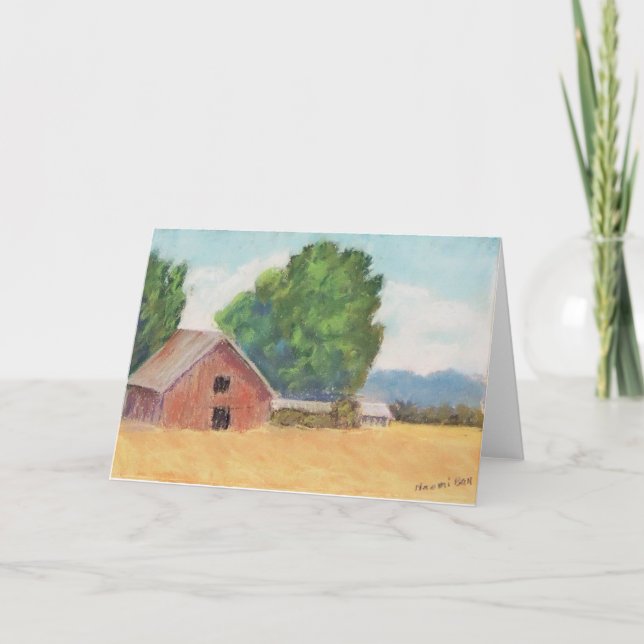 Miniature Barn Set – Old Barn Greeting Card (Front)