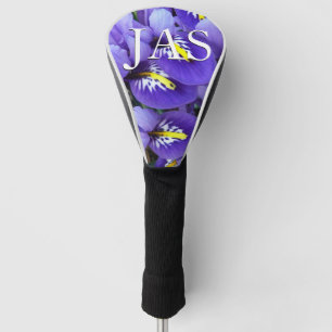 Miniature Blue Irises Spring Floral Golf Head Cover