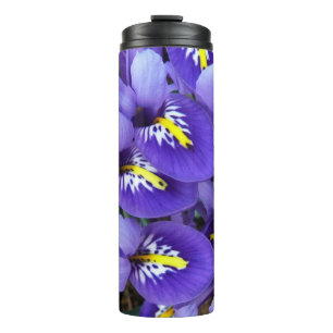 Miniature Blue Irises Spring Floral Thermal Tumbler