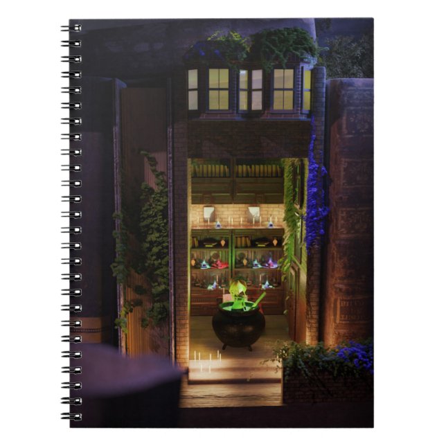 Miniature book nook diorama - cauldron boil me (Front)
