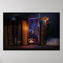 Miniature bookshelf insert - wide -reading