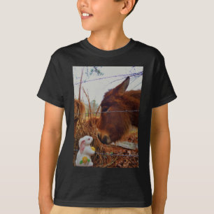 Miniature Brown horse & Easter Bunny T-Shirt