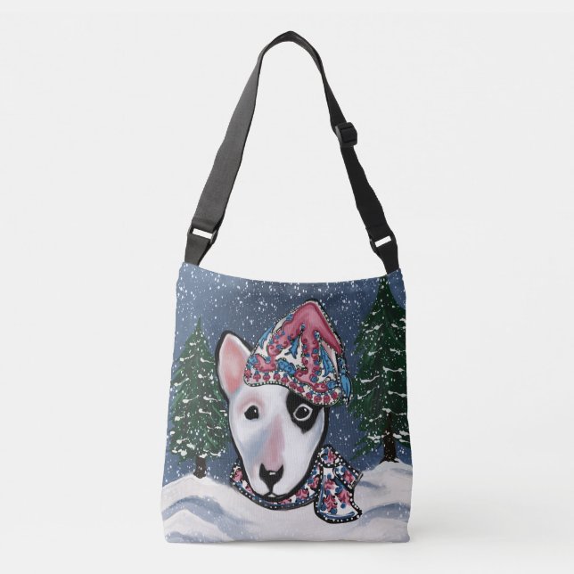 Miniature Bull Terrier  Crossbody Bag (Front)