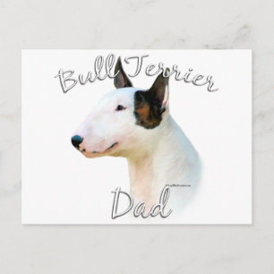Miniature Bull Terrier Dad 2 Postcard