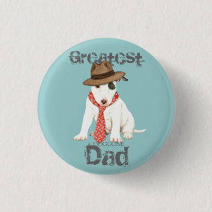 Miniature Bull Terrier Dad 3 Cm Round Badge