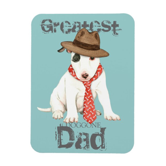 Miniature Bull Terrier Dad Magnet (Vertical)