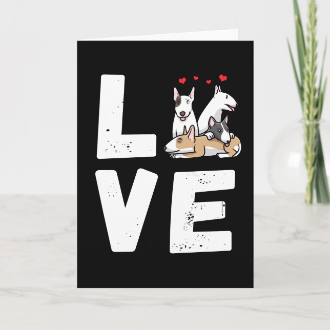 Miniature Bull Terrier Dog Card (Front)