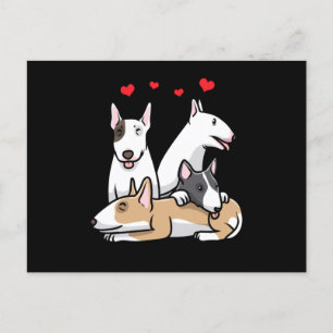 Miniature Bull Terrier Dog Postcard