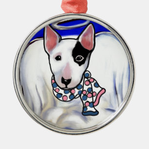 Miniature Bull Terrier Metal Tree Decoration