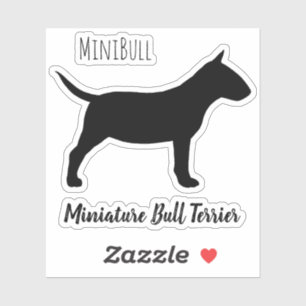 Miniature Bull Terrier MiniBull Dog Silhouette