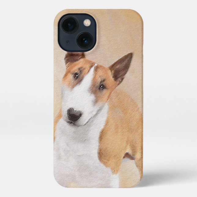 Miniature Bull Terrier Painting - Original Dog Art iPhone Case (Back)