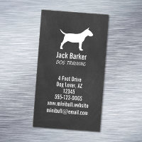 Miniature Bull Terrier Silhouette Chalkboard Style