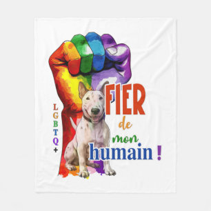 Miniature Bullterrier dog Fleece Blanket