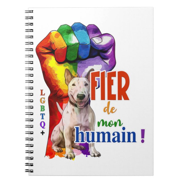 Miniature Bullterrier dog Notebook (Front)