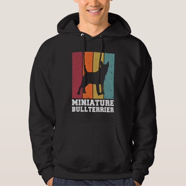 Miniature Bullterrier Vintage Hoodie (Front)