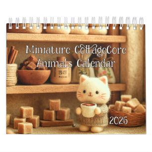 Miniature CottageCore Animal  Calendar