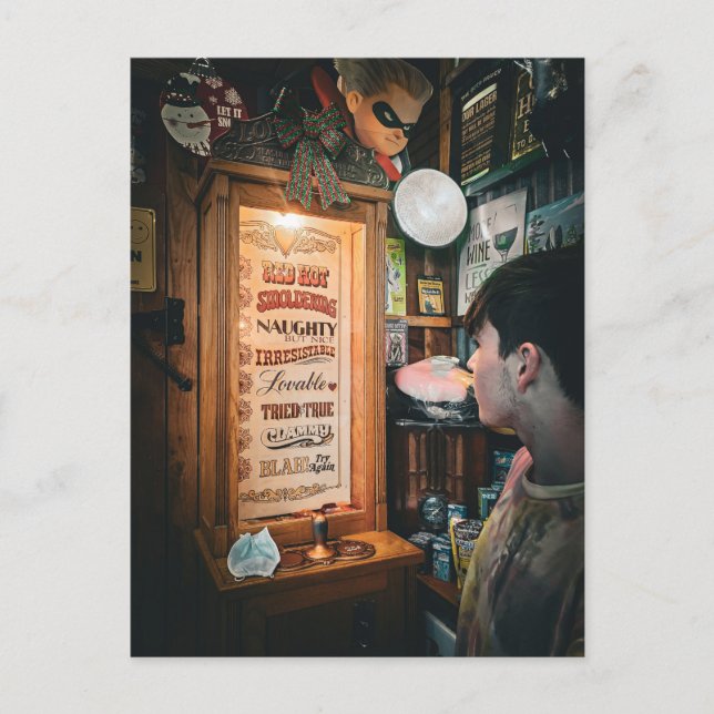 Miniature Curiosity Cabinet with Creature Display Postcard (Front)