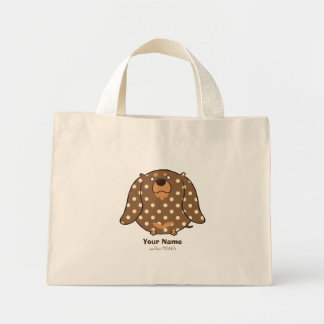 Miniature Dachshund "Dachtama (Chokodapple)"<名入れ> Mini Tote Bag