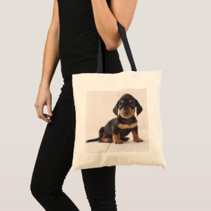 Miniature Dachshund Sitting Tote Bag