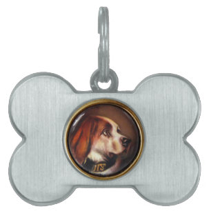 MINIATURE DOG PORTRAITS Bloodhound Pet Tag