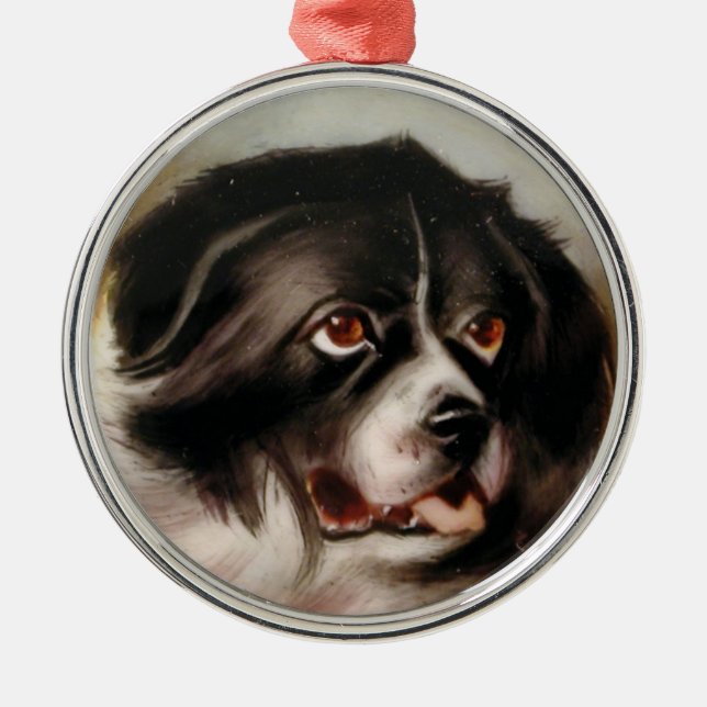 MINIATURE DOG PORTRAITS Newfoundland Metal Ornament (Front)