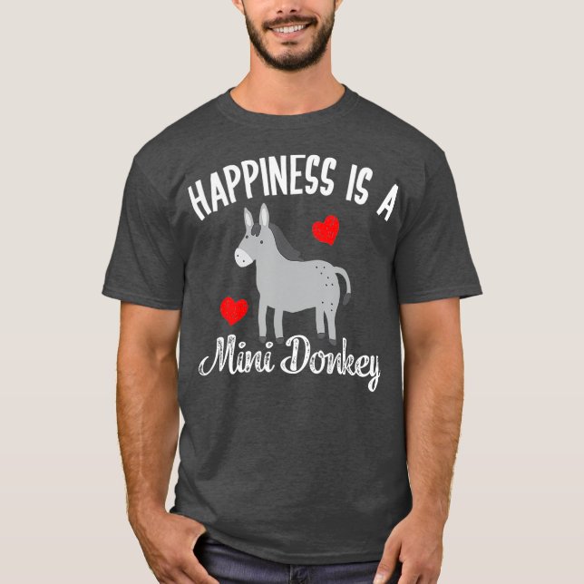 Miniature Donkey  Mini Donkey  Pet Donkey Lovers T-Shirt (Front)