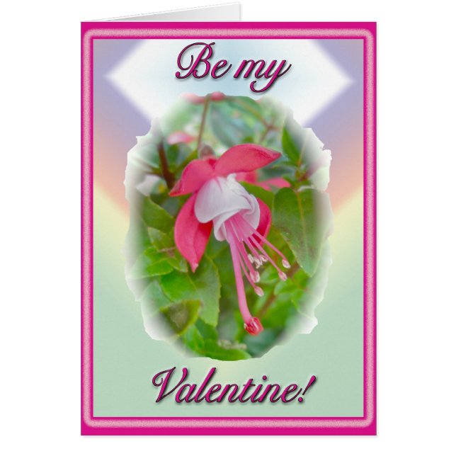 Miniature Fuschia Valentine Card (Front)